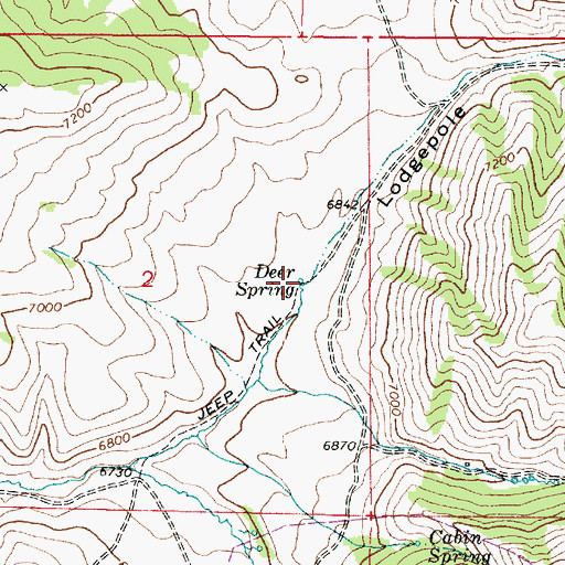 Topographic Map of Deer Spring, UT