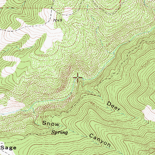 Topographic Map of Deer Canyon, UT