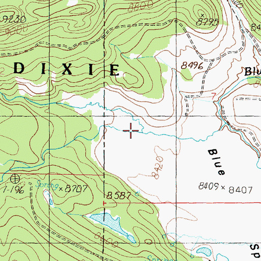 Topographic Map of Deer Creek, UT