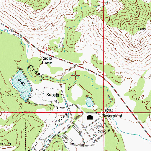 Topographic Map of Deer Creek, UT