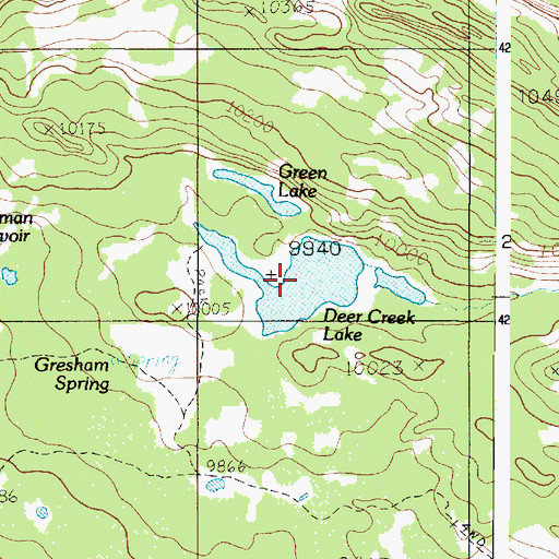 Topographic Map of Deer Creek Lake, UT