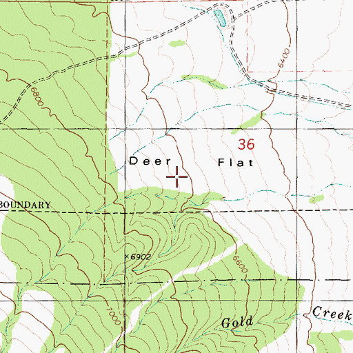 Topographic Map of Deer Flat, UT