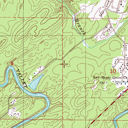 Topographic Map of Browns Temple (historical), AL