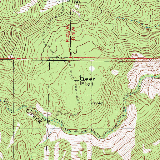 Topographic Map of Deer Flat, UT
