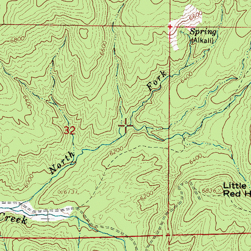 Topographic Map of Deer Gulch, UT