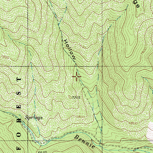 Topographic Map of Deer Hollow, UT