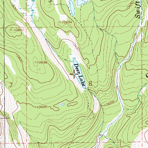 Topographic Map of Deer Lake, UT