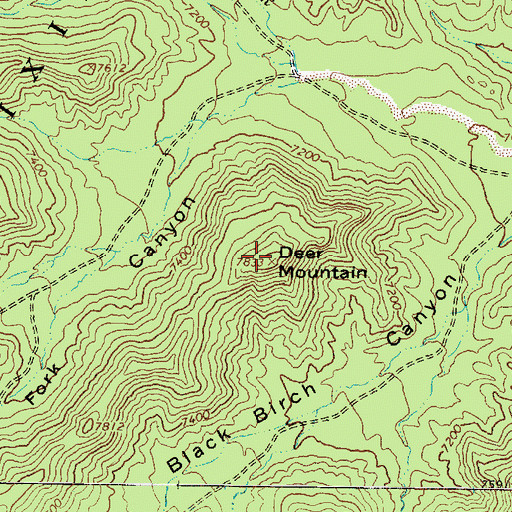 Topographic Map of Deer Mountain, UT