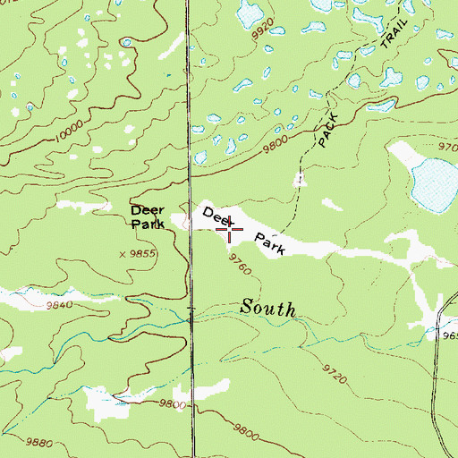 Topographic Map of Deer Park, UT