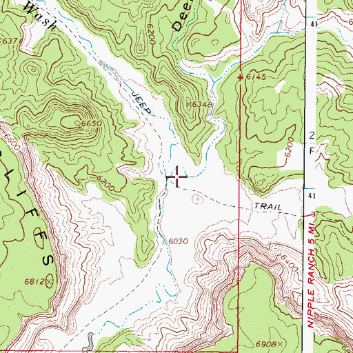 Topographic Map of Deer Range Canyon, UT