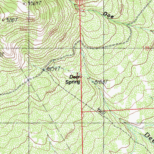 Topographic Map of Deer Spring, UT
