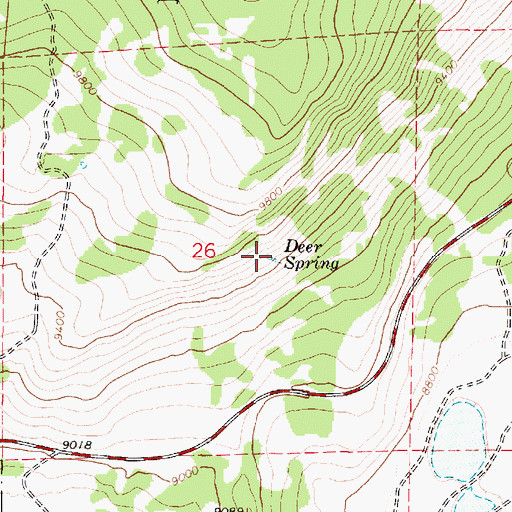Topographic Map of Deer Spring, UT