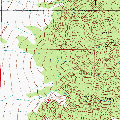 Topographic Map of Deer Spring Canyon, UT