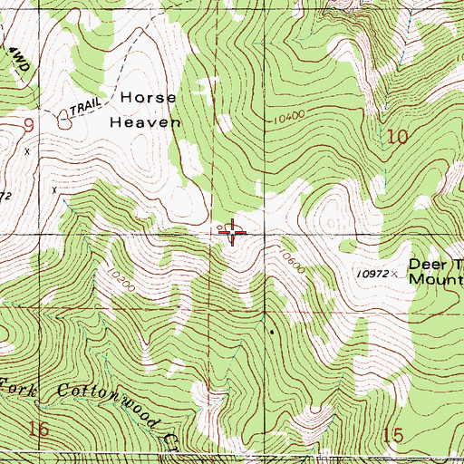 Topographic Map of Deer Trail Mountain, UT