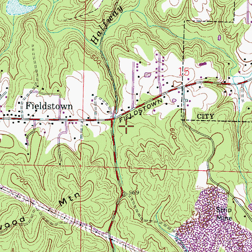 Topographic Map of Buckhorn Spring, AL