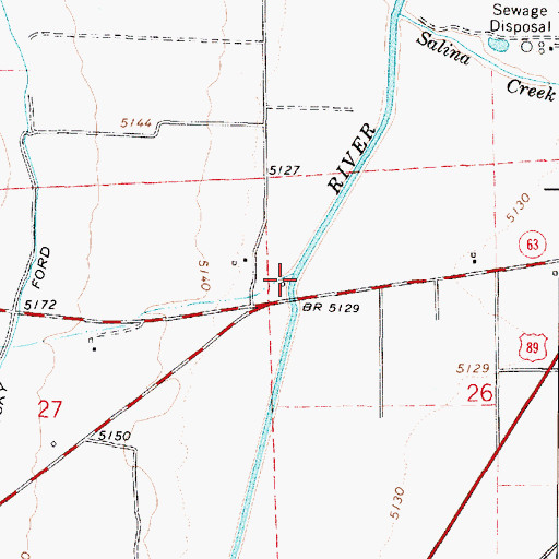 Topographic Map of Denmark Wash, UT