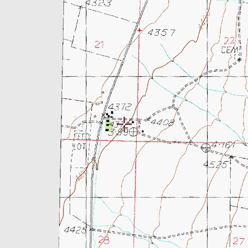 Topographic Map of Deseret Ranch, UT