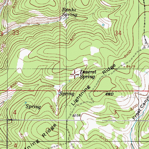 Topographic Map of Desert Spring, UT