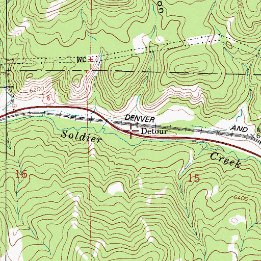 Topographic Map of Detour, UT