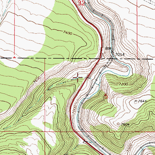 Topographic Map of Diamanti Canyon, UT
