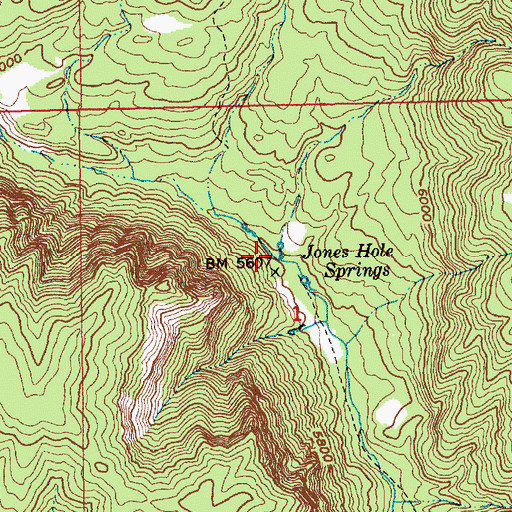 Topographic Map of Diamond Gulch, UT
