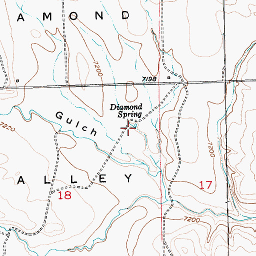 Topographic Map of Diamond Spring, UT