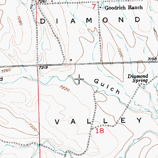 Topographic Map of Diamond Valley, UT