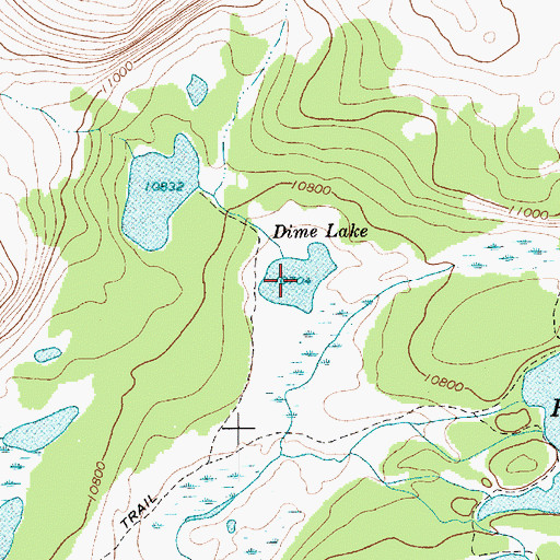 Topographic Map of Dime Lake, UT