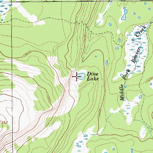 Topographic Map of Dine Lake, UT