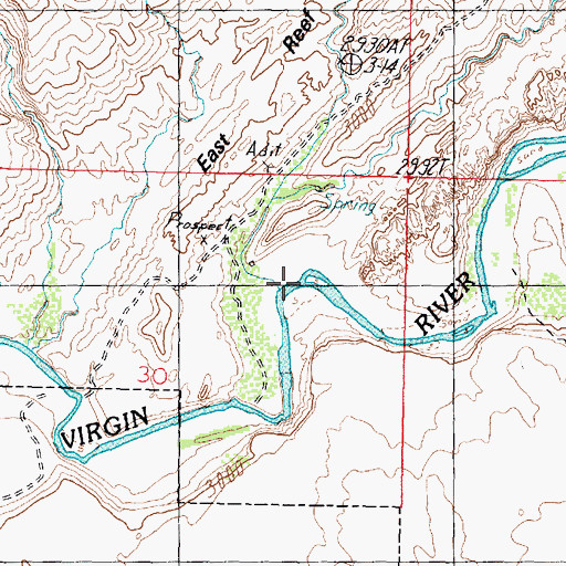Topographic Map of Grapevine Wash, UT