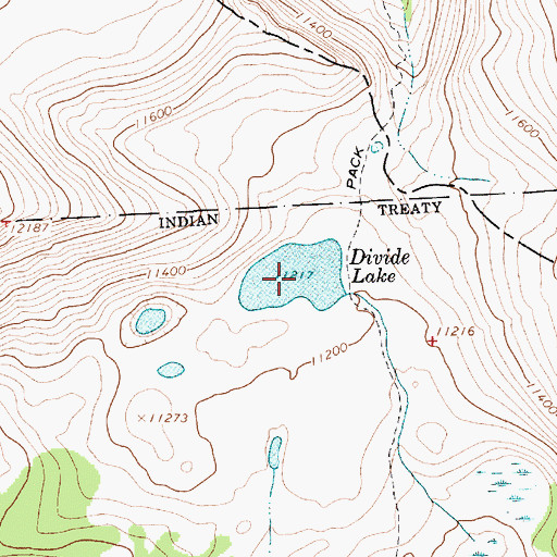 Topographic Map of Divide Lake, UT