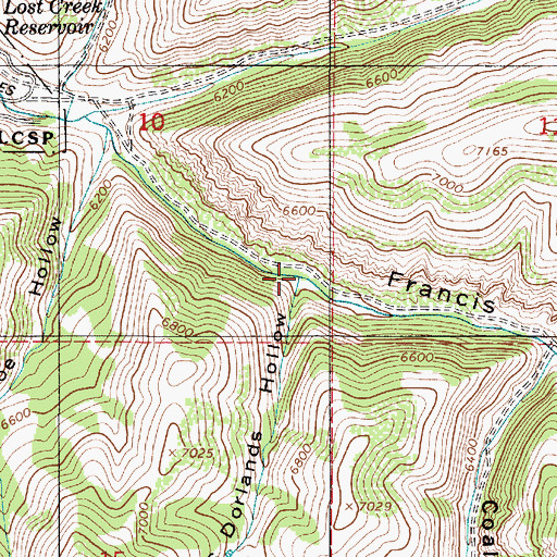 Topographic Map of Doc Dorlands Hollow, UT