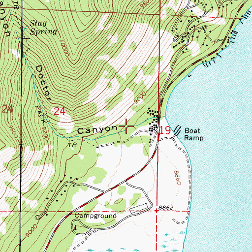 Topographic Map of Doctor Canyon, UT