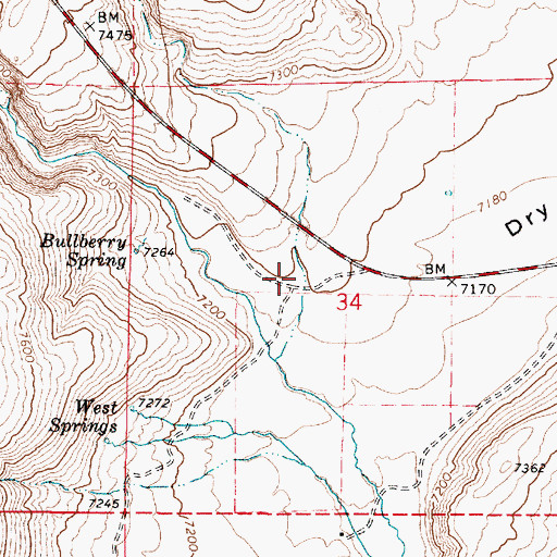 Topographic Map of Dog Flat Hollow, UT