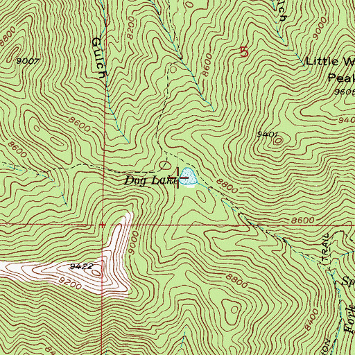 Topographic Map of Dog Lake, UT