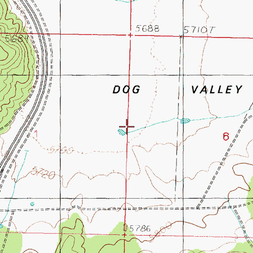 Topographic Map of Dog Valley, UT