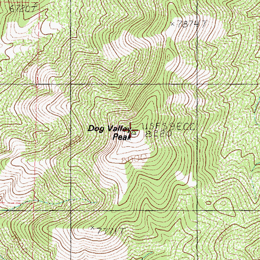 Topographic Map of Dog Valley Peak, UT