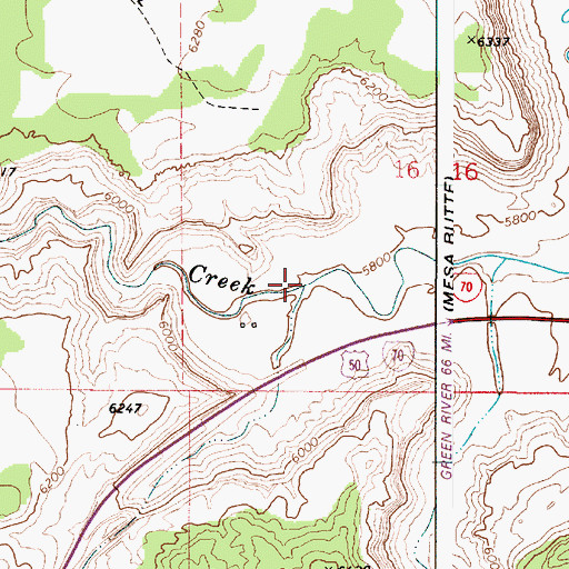 Topographic Map of Dog Valley Wash, UT
