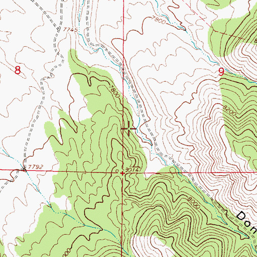 Topographic Map of Don Canyon, UT