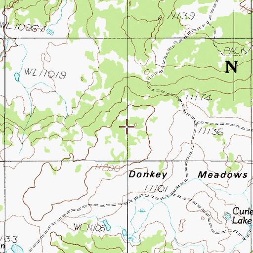 Topographic Map of Donkey Meadows, UT