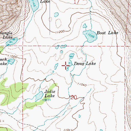 Topographic Map of Doug Lake, UT