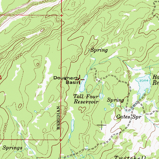 Topographic Map of Dougherty Basin, UT