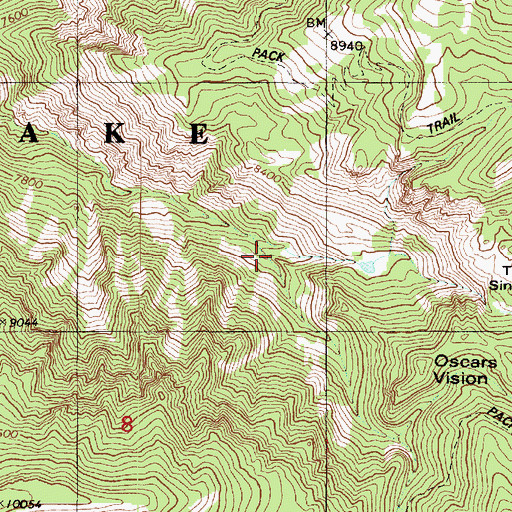 Topographic Map of Doxford Creek, UT