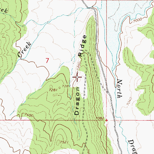 Topographic Map of Dragon Ridge, UT