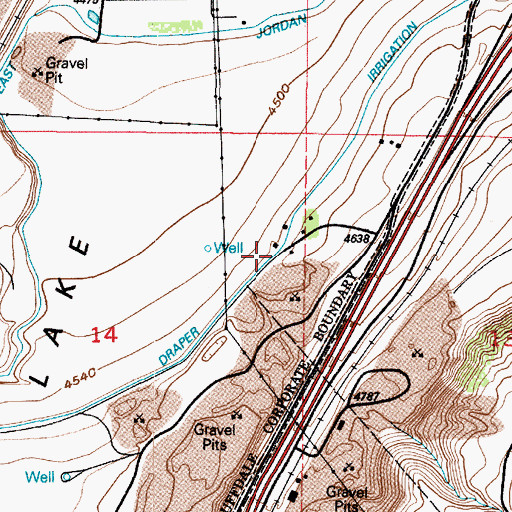 Topographic Map of Draper Canal, UT