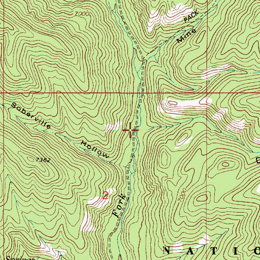 Topographic Map of Drunkard Hollow, UT