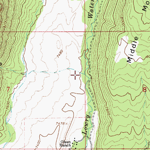 Topographic Map of Dry Basin, UT