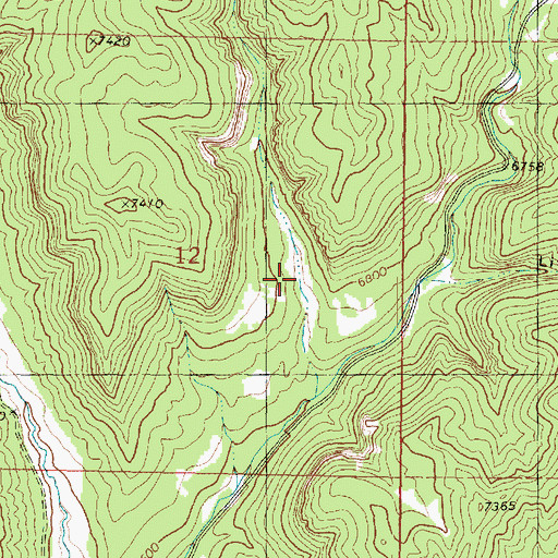 Topographic Map of Dry Canyon, UT
