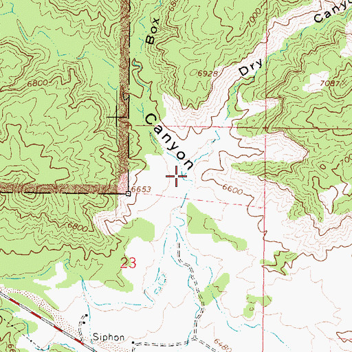 Topographic Map of Dry Canyon, UT