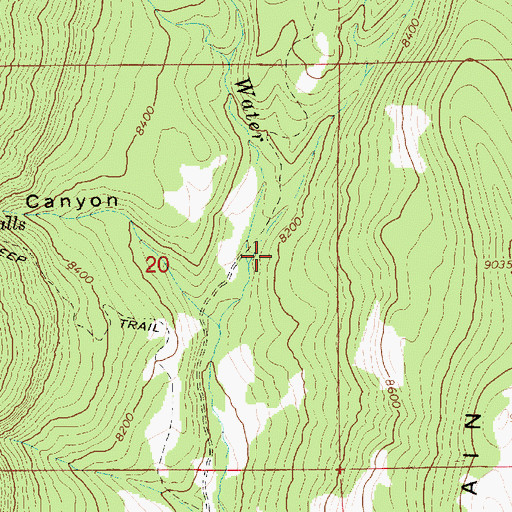 Topographic Map of Dry Canyon, UT